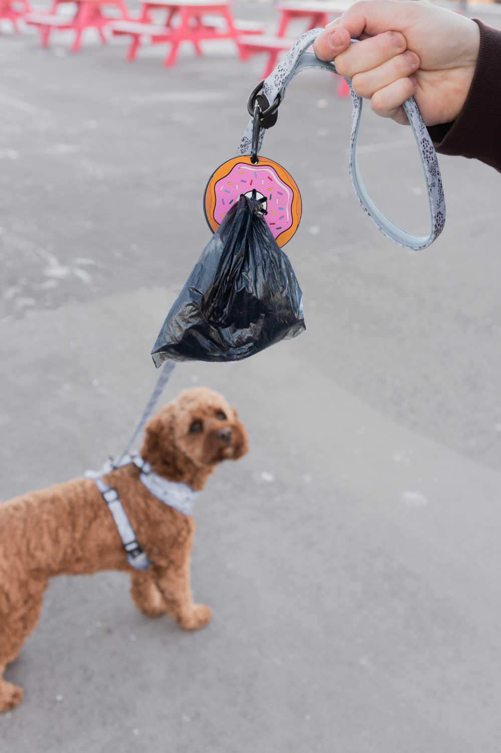 Pink Sprinkle Donut Poopy Loop® Used Dog Waste Bag Holder