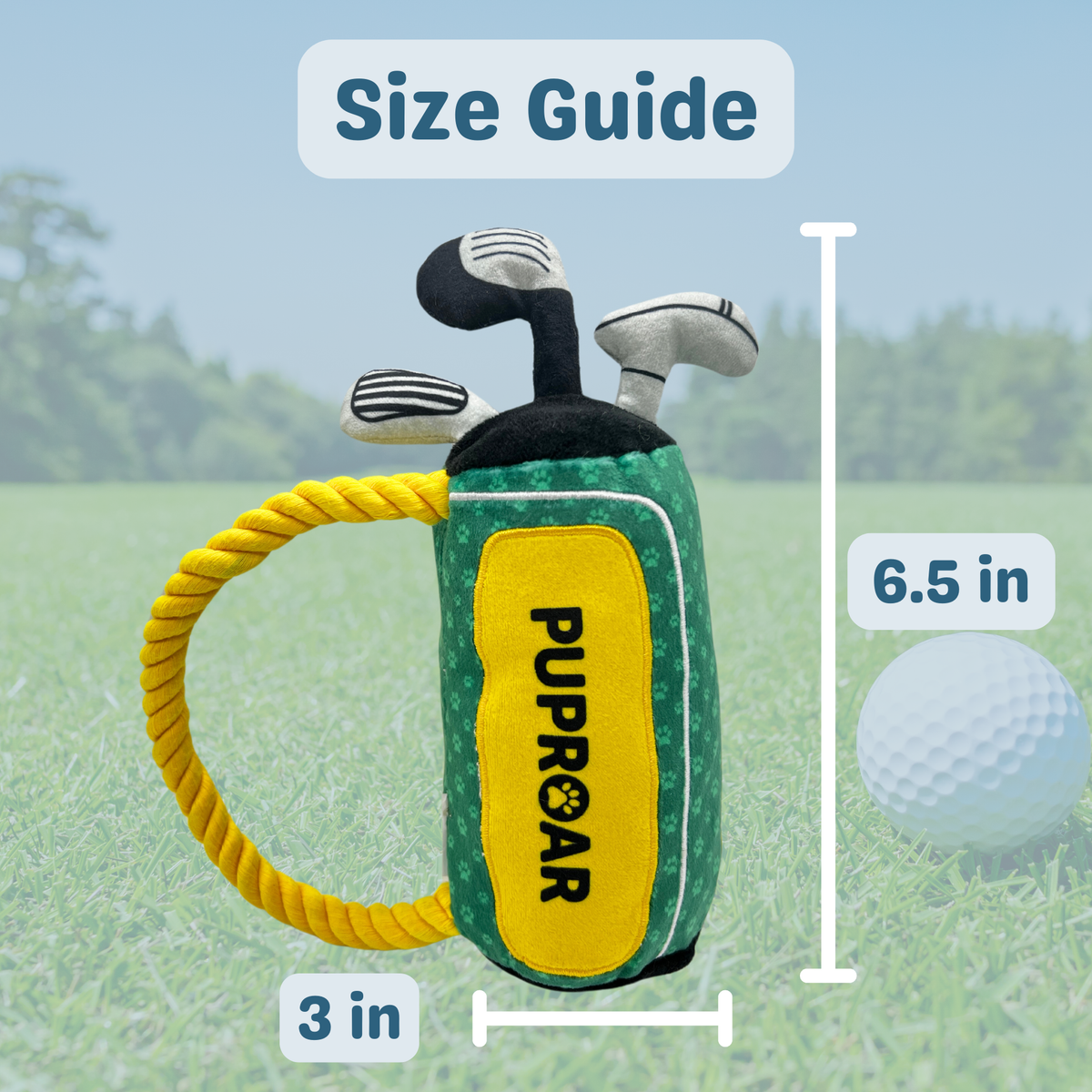 Golf Dog Toy- Squeaky and Crinkle Dog Toys- Pawfect Gift!