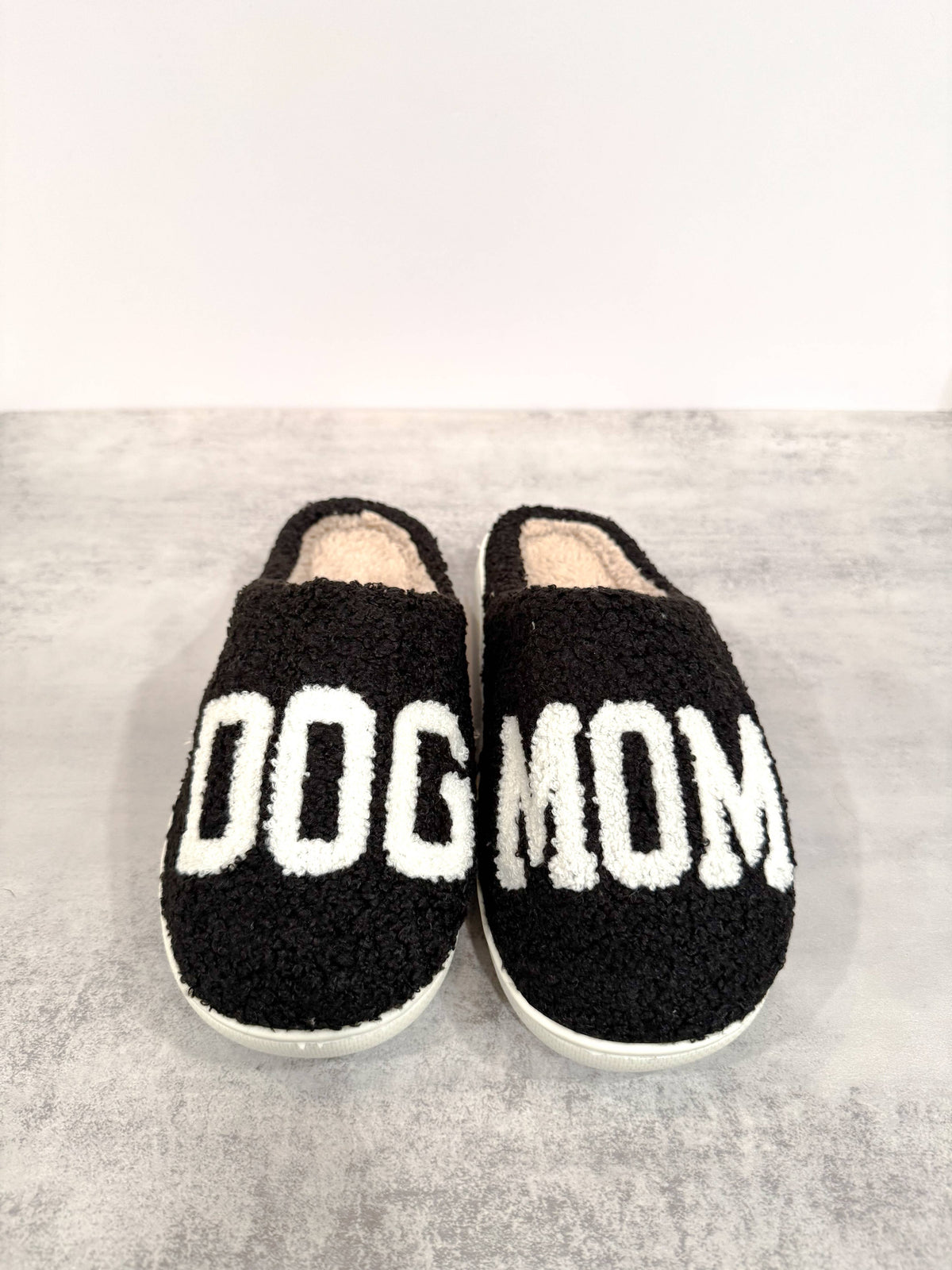 Dog Mom Slippers - BLACK