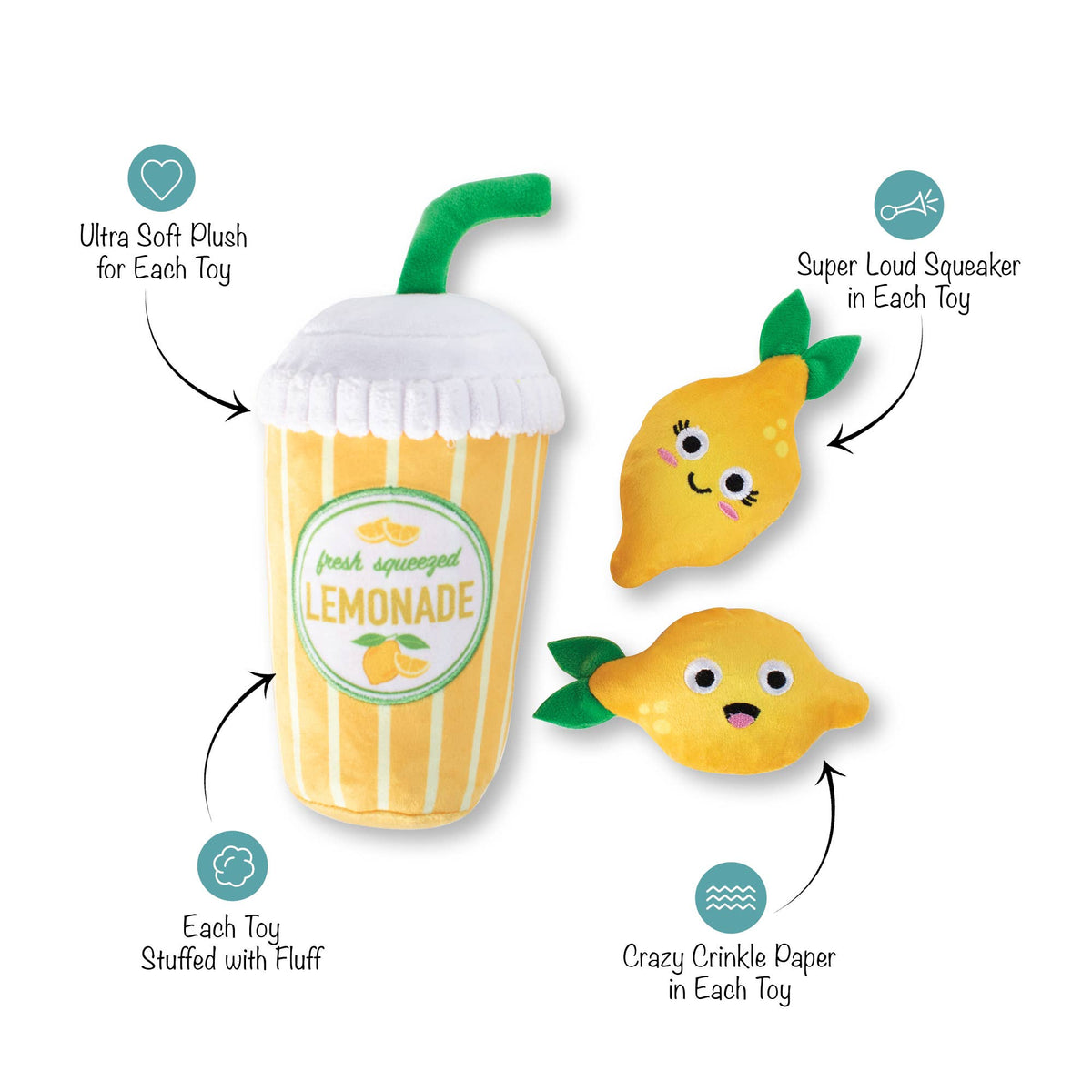 PUCKER UP 3PC DOG TOY SET