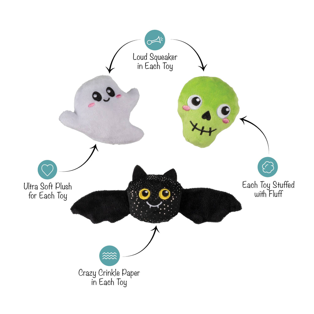 BOO YAH 3PCS DOG TOY SET